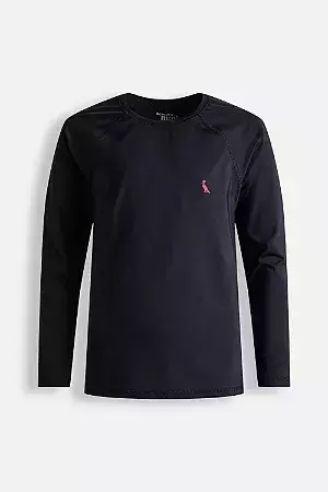 Camiseta Masc Mini Proteção UV ML Lisa Preto - Reserva