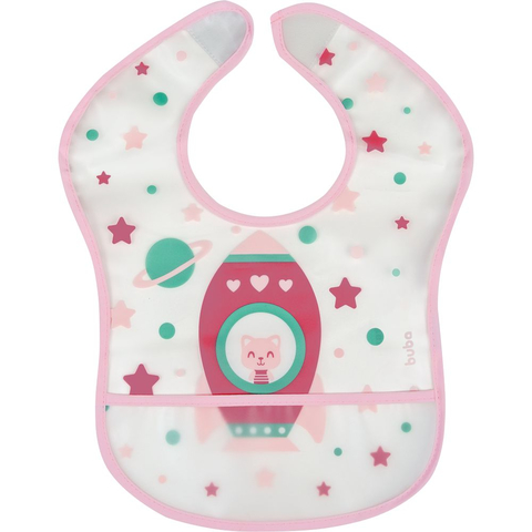 BABADOR IMPERMEÁVEL FOGUETE ROSA - BUBA BABY