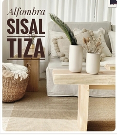 #346 CARPETA SISAL TIZA 2m x 1.50m CON DOBLEZ