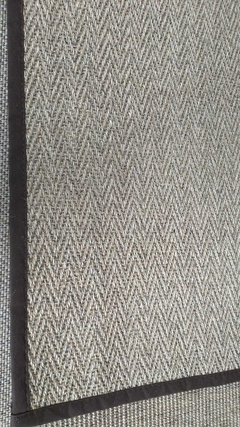 224# CARPETA SISAL ESPIGA SCD 1.95m x 1.20m CON RIBETE LONETA CHOCOLATE 2cm - comprar online