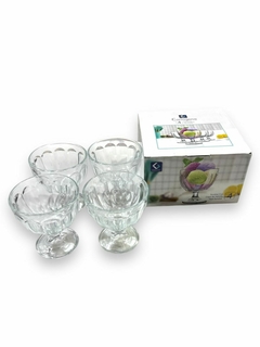 SET X4COPAS DE HELADO CON PIE DE VIDRIO 雪糕杯 5080