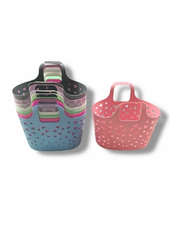 CESTO PASTEL CON MANIJA 22230
