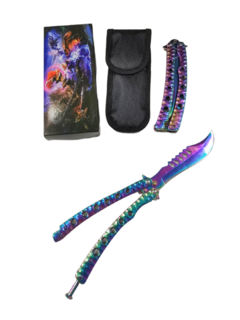 NAVAJA CUCHILLO MARIPOSA TORNASOLADO