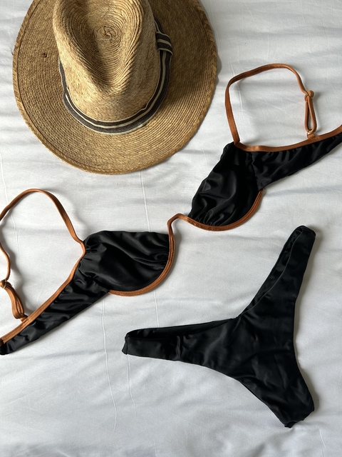 Bikini Aro Trancoso preto / marrom