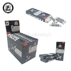 Gizeh filtro Carbón Activo Coconut Black 6mm Caja x10