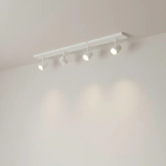 Base Listón 4l Spots Negro/Blanco Largo Un Metro - Onda Luz Iluminación