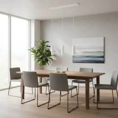 Colgante Moderno 3l Cilíndricos Aluminio Dicroled Base 80cm - Onda Luz Iluminación