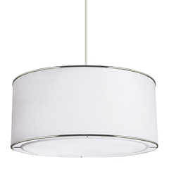 Combo Habitación Colgante + Veladores Platil Pantalla Borde Cromo - comprar online