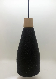 Colgante 1 Luz Simil Piedra + Madera - comprar online