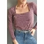 Remera Cuello Cuadrado Bordo