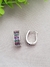 Brinco Argola Banhada Ouro 18K e Ródio Branco Cravejada com Zircônias Colorida na internet