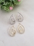Brinco Gota Banhada Ouro 18K e Ródio Branco Cravejada com Zircônias Cristal - comprar online