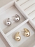 Brinco Gota Banhada Ouro 18K e Ródio Branco