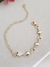 Pulseira Corações Banhada Ouro 18K e Ródio Branco (16cm)+5 Extensor - comprar online