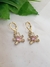 Brinco Argola+Ursinho Banhado Ouro 18K Cravejado com Zircônias