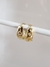 Brinco Argola+Corações Vazado Banhado Ouro 18k e Ródio Branco - comprar online