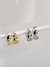 Brinco Argola+Corações Vazado Banhado Ouro 18k e Ródio Branco