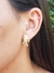 Brinco Banhado Ouro 18K Cravejado com Zircônias Cristal - comprar online