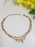 Pulseira Laço Banhado Ouro 18K Cravejado com Zircônias Cristal (17,5cm)+5 Extensor