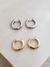Brinco Argola Banhada Ródio Branco e Ouro 18K - Ela Bella Semijoias