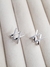 Brinco X Banhado Ouro 18K e Ródio Branco Cravejado com Zircônias Cristal