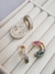 Brinco Argola Banhada Ouro 18K com Zircônias Colorida e Cristal - Ela Bella Semijoias