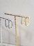 Brinco Argola Banhada Ouro 18K com Zircônias Cristal - Ela Bella Semijoias