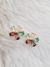 Brinco Flor Banhada Ouro 18K com Zircônias Colorida - comprar online