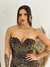 Vestido Sem Alça com Glitter na internet