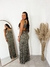 Vestido longo com decote
