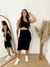 Conjunto Cropped e Saia Midi