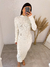 Vestido Manga Longa em Tricot Modal na internet