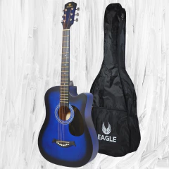 Guitarra Acustica Eagle 38 Con Corte Pickguard Funda Pua - Garage Music