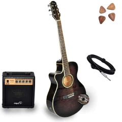 Guitarra Electro Acustica Zurda Gac109rb Amplificador G10 - comprar online