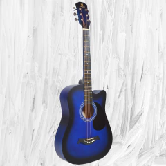 Guitarra Acustica Eagle 38 Con Corte Pickguard Funda Pua
