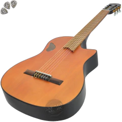 Imagen de Guitarra Electro Criolla Clásica Media Caja Corte Diestra Cd
