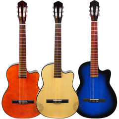 Guitarra Criolla Media 1/2 Caja Tapa Ciega Laqueada Funda Ac