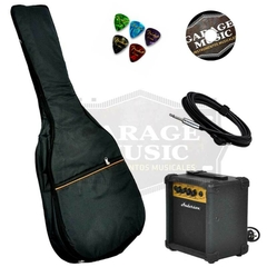 Guitarra Electro Criolla Funda Acolchada Amplificador 10w Cd - Garage Music