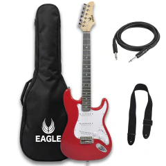 Guitarra Electrica Stratocaster Eagle Funda correa cable garantia Pua