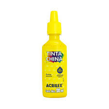 TINTA CHINA ACRILEX 505 AMARILLO ORO
