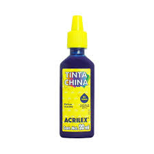 TINTA CHINA ACRILEX 501 AZUL TURQUESA