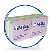 MEMO TIP MAE 3X3 100 HOJAS PASTEL VARIOS