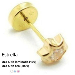 Aro Abridor Lili Modelo 126 Estrella con Cubic Tic Laminado - tienda online