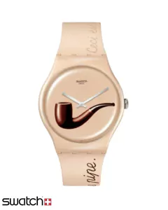 Reloj Swatch Unisex SWATCH ART JOURNEY 2023 LA TRAHISON DES IMAGES BY RENE MAGRITTE SO29Z124