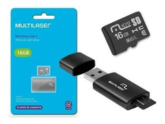 Pendrive + Micro SD 32GB Multilaser