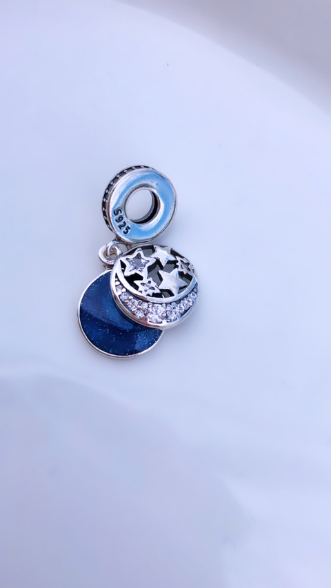 Berloque Constelação - Eu Te Amo Daqui Até a Lua Ida e Volta