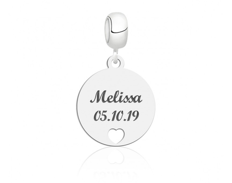 BERLOQUE PERSONALIZADO REDONDO CORAÇÃO VAZADO (EMBAIXO)