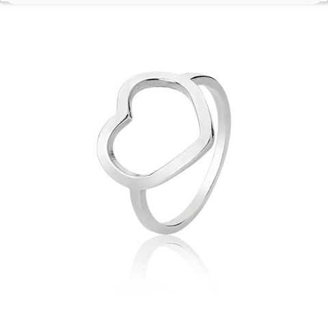 Anel Coração Vazado