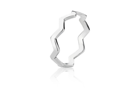 Anel ZigZag Liso Prata