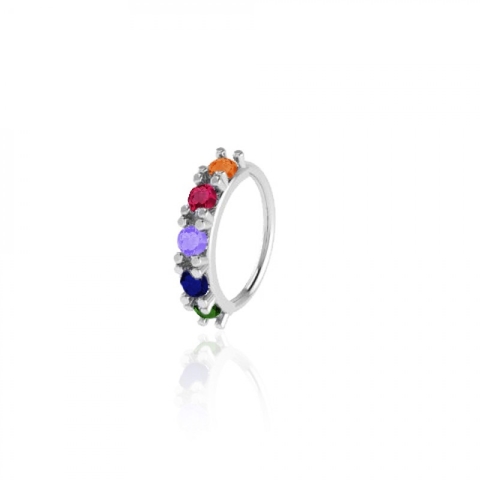 Piercing Hélix Zircônias Coloridas